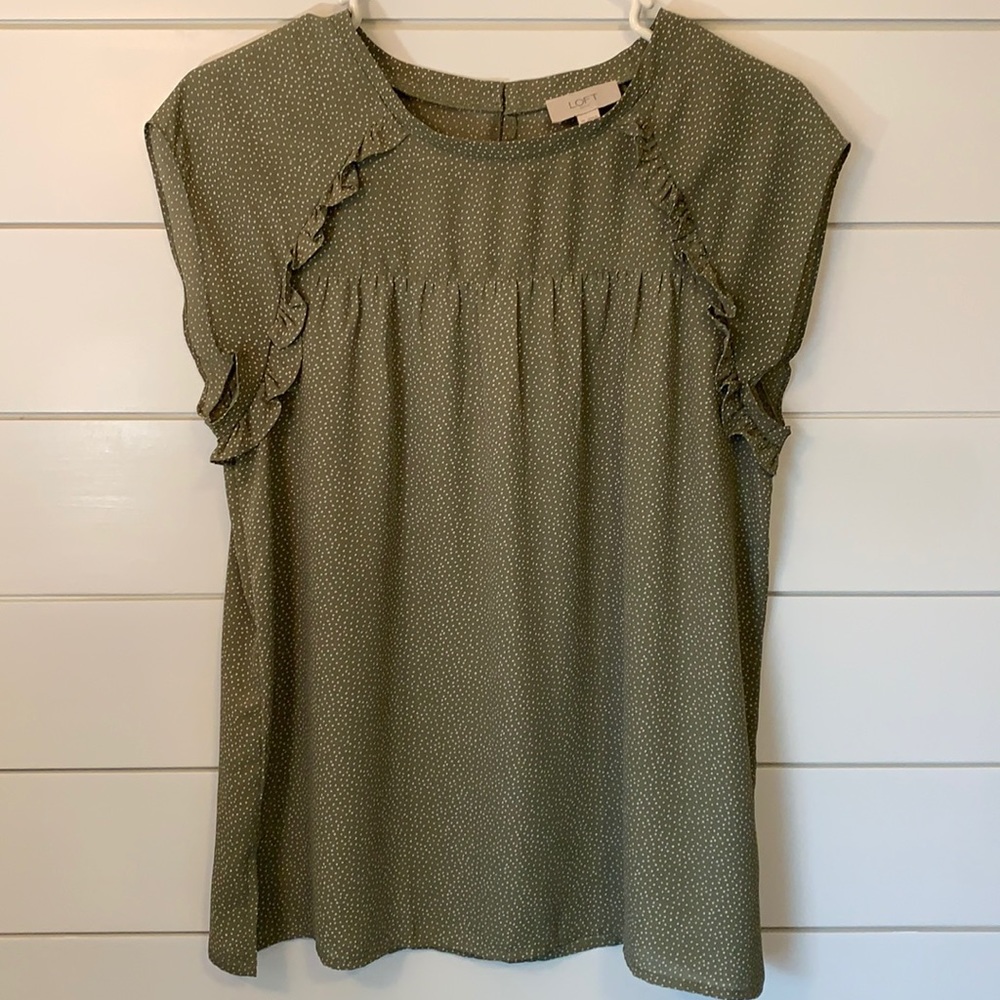 Loft Short Sleeve Blouse- Size Medium